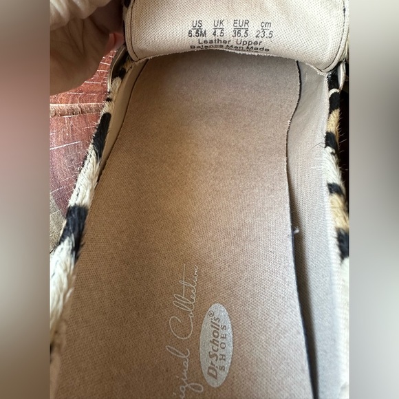 DR. SCHOLL’S FAXON REAL FUR DYED COW-HAIR LEOPARD LOAFER 6.5 - Picture 4 of 8